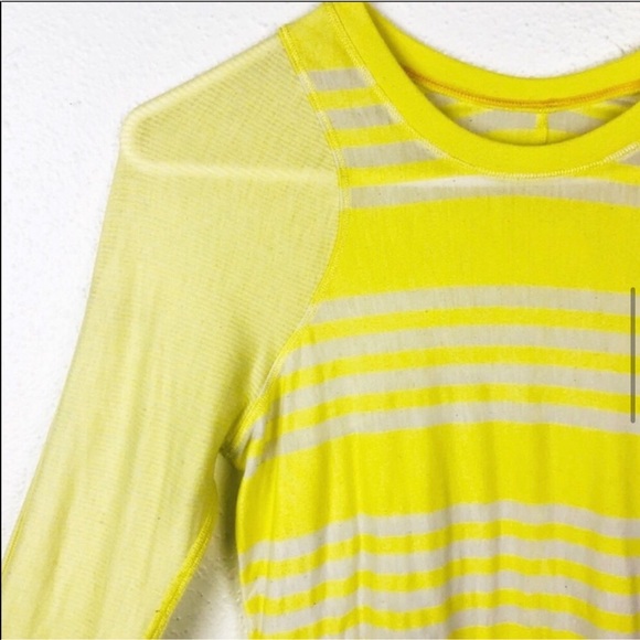 Lululemon Long Sleeve Shirt-Size 6 Yellow - Picture 10 of 12